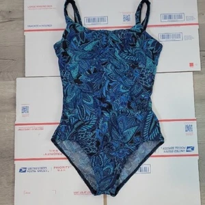Traje de baño Lands' End de una pieza con aros talla 10D Carmella Slendersuit - Imagen 1 de 6