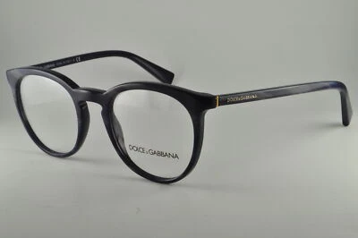 Dolce & Gabbana Eyeglasses DG 3269 3092 Striped Grey On Blue, Size 49-21-140 - Image 1 of 4