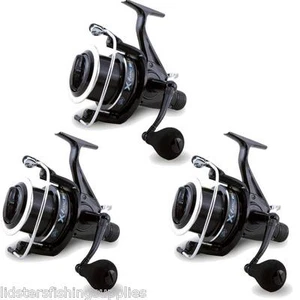 3 carretes de pesca de carpa grandes 6BB Big Pit grandes corredor gratuito con carrete de repuesto - Imagen 1 de 1