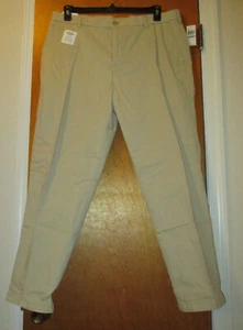 IZOD Saltwater Stretch Chino Flat Front Pants Pale Khaki (38x30) NWT MSRP $65 - Picture 1 of 8