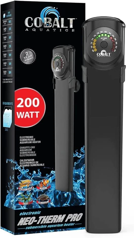 Cobalt Aquatic Neo Therm Pro Submersible Aquarium Heater 25 Watt Tested Open Box