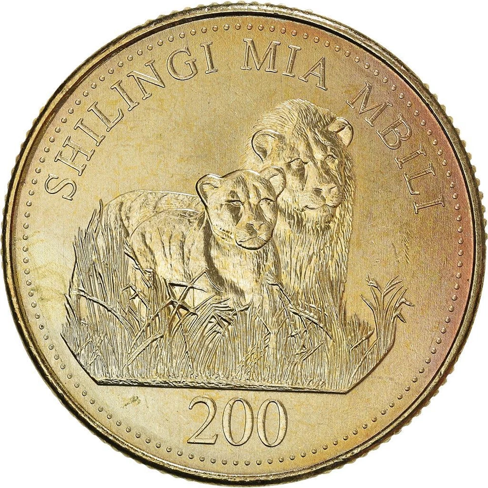Tanzania | 200 Shilingi Coin | Abeid Karume | Lion | 1998 - 2014 - Image 1 of 4