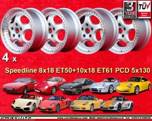 4 cerchi Porsche 8x18+10x18 ET61 944 turbo 993 turbo 996 turbo 981 982 987 - Foto 1 di 24