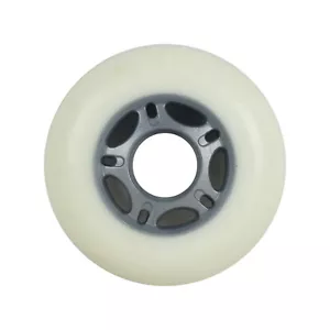 Rueda de patín en línea multiuso 76 mm 78A blanca/plateada interior/exterior (individual) - Imagen 1 de 3