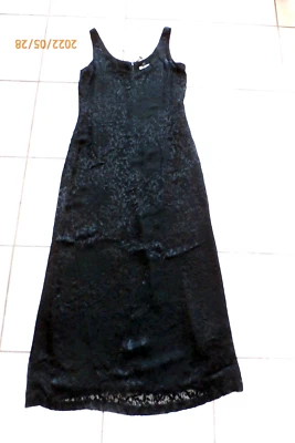 NWT Oscar De La Renta Slip SILK Blend Maxi Dress Black Size 10 E416 - Image 1 of 4
