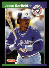 1989 Donruss Jesse Barfield #425 Toronto Blue Jays