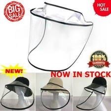 Protective Clear Mask Cap Anti- Fog Saliva Windproof Removable Fishman new