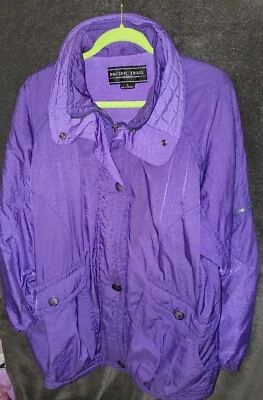 Chaqueta/parka Vinrage Pacific Trail para mujer talla L púrpura forrada botón/crebilla Foto 1 de 3