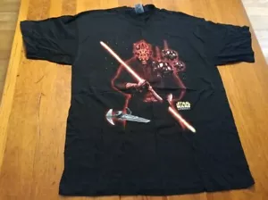 Vintage Star Wars Darth Maul Shirt Episode 1 Sith Lord Large Jedi Do Not Concern - Picture 1 of 13