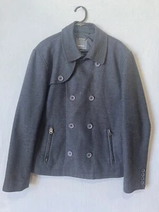 Marc’s Men’s Grey Pea Coat Jacket Size Large L - Picture 1 of 9