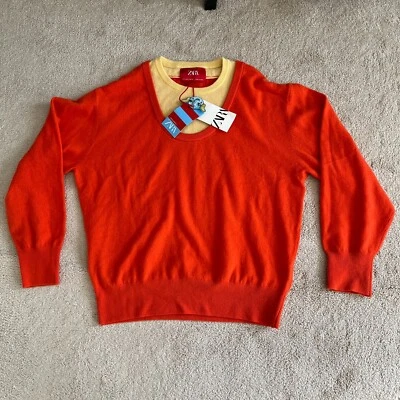 NWT New Zara x Harry Lambert COLOR BLOCK WOOL SWEATER Large L Special collection - Image 1 of 4