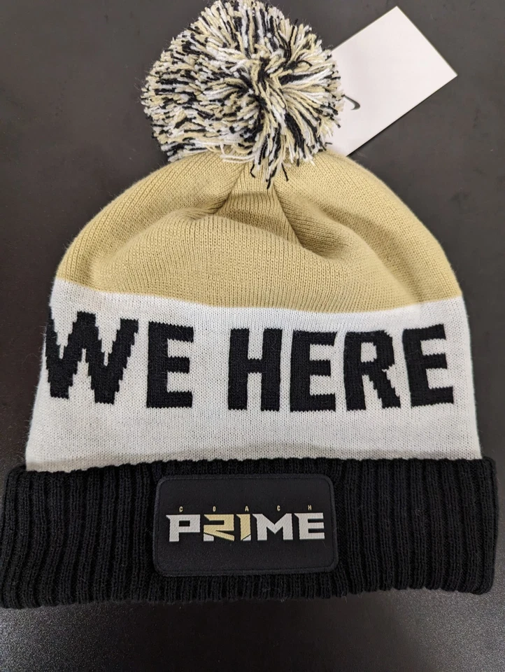 NIKE Colorado Buffaloes Coach Prime On Field Cuffed Beanie Sideline Hat