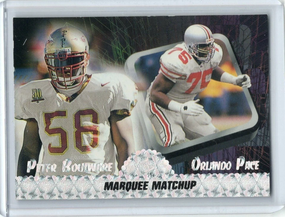 ORLANDO PACE - PETER BOULWARE 1997 Press Pass MARQUEE MATCHUP #6 - Image 1 of 1