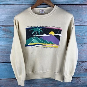 Womens Crazy Shirts Hawaii Sweatshirt Size Medium Peach Vintage Made In USA - Picture 1 of 6