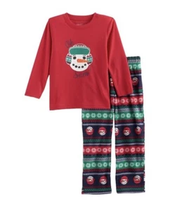 Neu mit Etikett Jungen Größe 2t 2 Stück Schneemann Fairisle Oberteil und Microfleece Unterteil  - Bild 1 von 1