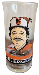 Rick Dempsey Baltimore Orioles Make Your Great Comeback 1985 Glas Vintage - Bild 1 von 5