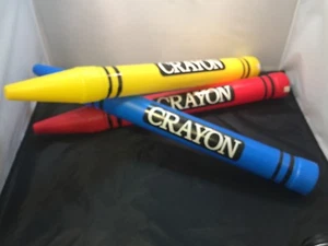 Crayon Savings Bank Great Christmas Gift Choose Blue Red or Yellow - Picture 1 of 3
