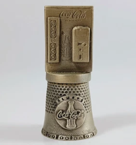 Vintage 1997 Coca Cola Co. Pewter Coke Machine Thimble. - Picture 1 of 4