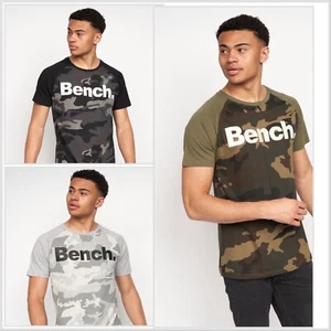 ✅Herren BENCH T-Shirts Mode Bedruckt Small bis XXL ✅Crew Neck Camo ✅ Print✅ NEU - Bild 1 von 16