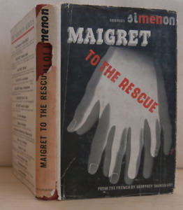 Georges Simenon Maigret to the Reacue livre rare 1946 H/b avec DW