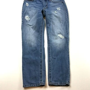 Gap Denim Straight Leg Jeans Boys Blue Distressed Medium Wash Regular Fit Sz 10 - Picture 1 of 8