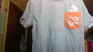 Tony Hawk Gray/Orange Boys Size 7 "COOL DUDE" Sunglasses Pocket T-Shirt AWESOME! - Picture 1 of 19