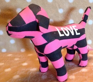 Victoria Secret PINK Pink & Black Miniature Plush Dog - Picture 1 of 2