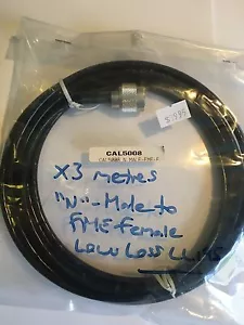 Yagi Coaxial Lead x3 Metres "N" Connector-M to FME-F Low-Loss LL195 CAL5008   - Picture 1 of 6