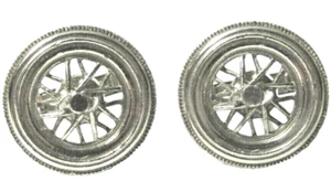 Car Wheel Cufflinks Spoked Rim Silver Classic Auto Men’s Formal Wear Accessory - Picture 1 of 3