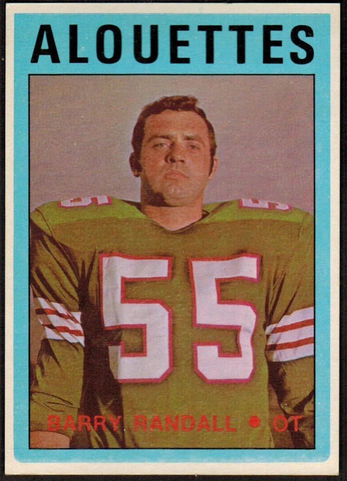 1972 O-Pee-Chee CFL #23 Barry Randall EXMT - Image 1 of 1