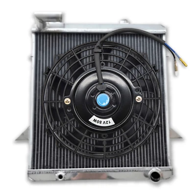 Radiador y ventilador de aluminio de 3 filas para Triumph TR6 1975-1976 manual 75-76 MT TR 6 Foto 1 de 4