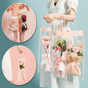 10x Transparency Flower Bouquet Wrapping Paper Gift Supplies Florist Plastic Bag