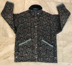 Patagonia Vintage Geometric Fleece Quilted Lining Button Up Jacket Mens Medium - Bild 1 von 9