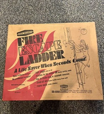 Escalera de escape de incendios de seguridad ideal 15 pies 2 pisos escalera de metal Foto 1 de 4