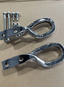 2020-2024 GMC Sierra HD Front Chrome Tow Hooks 84513882 Genuine OEM GM - Picture 1 of 6
