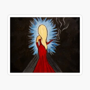 Through The Darkness Meditation Art Vinyl Sticker 3" x 3" Matte Handmade Durable - Picture 1 of 2