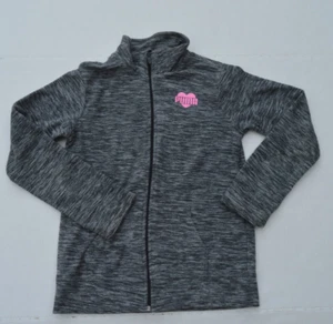 Puma Girls Sz Large 12/14 Gray Full Zip Fleece Jacket - Picture 1 of 3