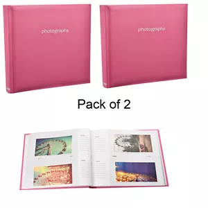 2X Large 5 x 7 Slip In Case Memo Photo Album For 120 Holds Pink- AL-9142-2PK - Picture 1 of 5