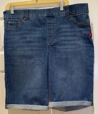 Pantalones Cortos de Denim Kim Rogers Pull-On Para Mujer Control Abdomen 18 Promedio Nuevos con Etiquetas Foto 1 de 4