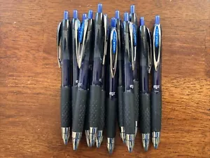 Uni-ball Signo 207 33951 Blue Gel Ink 0.7mm Medium Pt. Rollerball Pen Pack of 12 - Picture 1 of 2