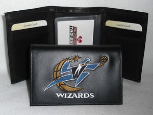 WASHINGTON WIZARDS   Embroidered Leather TriFold WALLET  New