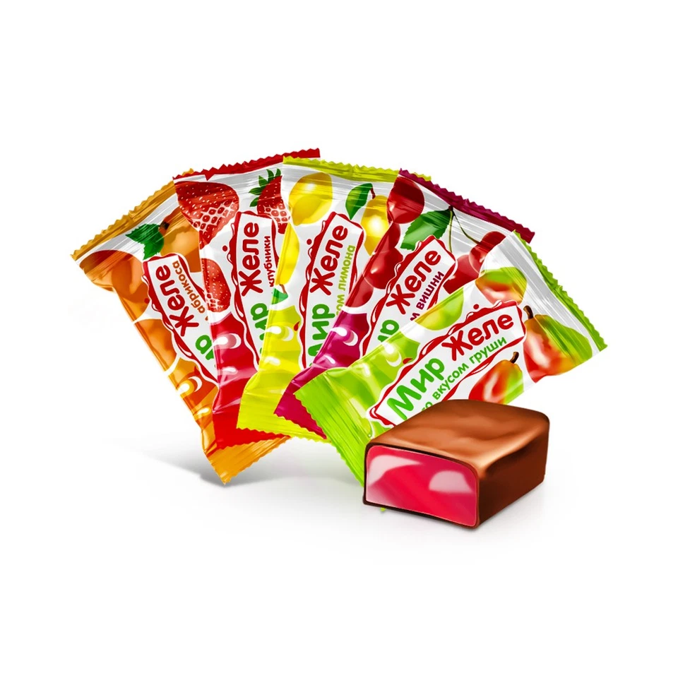 Fruchtgelee - Mir zhele, Newskij Konditer, 300 g - Конфеты желейные - Мир желе - Bild 1 von 1
