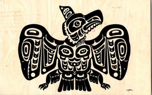 Postcard "Eagle" Pacific Northwest Coast Indian motif Kwafiutl Tribe PM Ontario - Picture 1 of 2