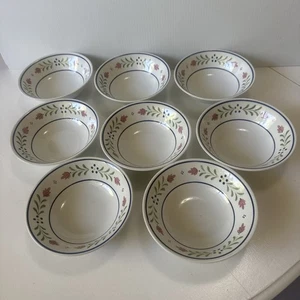 Juego de 8 cuencos de cereales/desierto de Inglaterra Johnson Brothers patrón provincial 14,5 cm - Imagen 1 de 9
