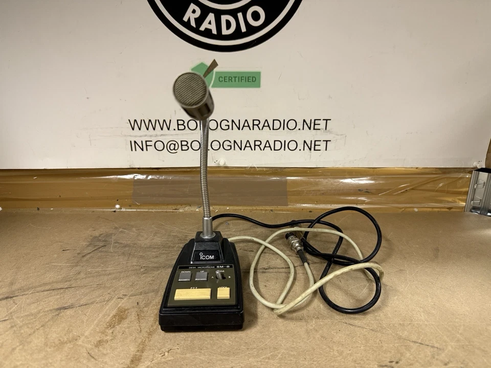 ICOM SM-8 Microfono da Tavolo Cablato Con 2 Cavi 8 Poli - Imagen 1 de 4