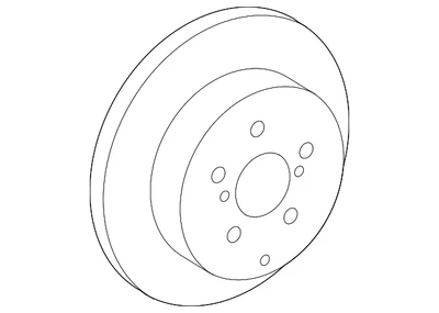 Rotor de freno de disco trasero genuino Toyota 12-17 Prius V 42431-47080 Foto 1 de 2