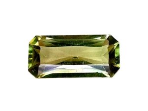 6,05 kt olivgrüne natürliche Diasporen Achteckschliff lose Edelsteine Siehe Video - Bild 1 von 4