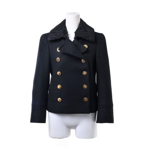 Cappotto Gucci 2 vie misto mohair con risvolti in pelle di pecora usato0