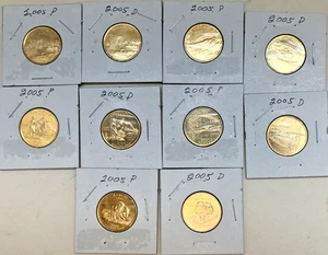 2005 P & D 24 karat gold Overlay State Quarter (10 coins) - Picture 1 of 2
