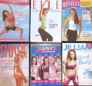 Women Workout Fitness All Body Parts Cardio Stress Relief 6 DVD Lot NEW 6+ hours - Picture 1 of 1